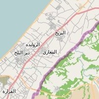 post offices in Palestine: area map for (80) Al Nuseirat